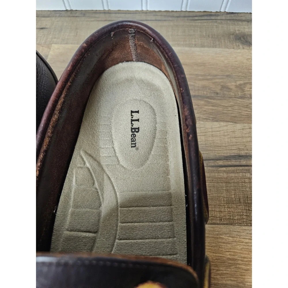 L.L Bean Signature Premium Leather Men's  Boat Shoes El Salvador Men's Size 11 D
